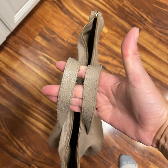 Cuyana Classic Leather Tote Bag Shoulder Carry Shopper Stone Gray - Picture 10 of 11